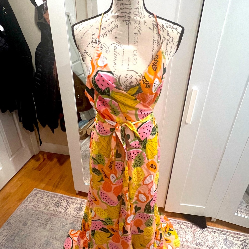New with tags Hutch tropical fruit wrap dress